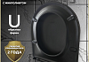 Сиденье для унитаза Teymi S40111 (совместимо T40111) быстросъемное, дюропласт, микролифт, чёрное матовое