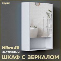 Превью фото Зеркальный шкаф Teymi Mikra 50, белый T60715 № 1