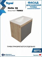 Превью фото Фасад для тумбы в ванную 70 см Teymi Netta цвет графит T60611 № 1