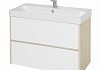 Тумба под раковину Aquaton Сканди 90 белая, дуб верона 1A251901SDB20 1A251901SDB20