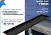 Трап для душа под плитку с сухим затвором вертикальный выпуск Teymi Aina 10х60 черный T90358 № 3