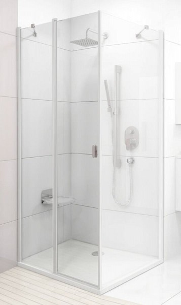 Дверь для душевого уголка Ravak CRV2-80 Transparent, профиль белый