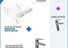 Раковина для ванной накладная Teymi Helmi S 48 белый мрамор в комплекте смеситель хром F12716 № 15