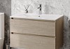 Тумба подвесная с раковиной для ванной 80 см Laina дуб светлый раковина Ritta 80 F16036 № 4