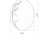 Зеркало Loranto Дебют 490х640, пескоструйный рисунок 00000000593 № 3