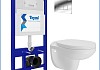 Инсталляция с унитазом комплект 5 в 1 Teymi унитаз подвесной безободковый Hanna кнопка хром F15853 № 2