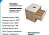 Тумба подвесная с раковиной для ванной 55 см Teymi Ritta корпус дуб фасад белый раковина 60 смеситель хром F03550 № 19