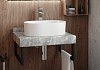 Столешница керамогранитная 60 см серый мрамор с раковиной Teymi Iva 46 кронштейны 2 шт. черные в комплекте F14220 № 18