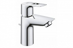 Превью фото Смеситель для раковины Grohe BauLoop с ограничителем температуры и рычажным донным клапаном, размер S, хром 23877001 № 1