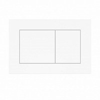 Превью фото Клавиша смыва Teymi Aina (подходит для инсталляций T70011, T70033, T70035) двойной смыв белый матовый T70020WM № 1