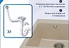 Мойка для кухни 51х51 бежевая матовая Teymi Lori Box T120135 № 6