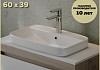 Раковина для ванной мебельная полувстроенная Teymi Solli VP 60 белая T51246