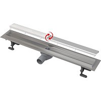 Превью фото Водоотводящий желоб AlcaPlast Fit&Go с двухсторонней решеткой DOUBLE, APZ13-DOUBLE9-550 № 1