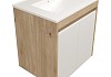 Тумба подвесная с раковиной для ванной 60 см Teymi Netta корпус дуб фасад белый раковина Ritta 60 F16019 № 7