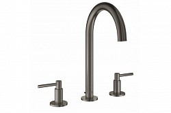 Превью фото Смеситель Grohe Atrio New двухвентильный для раковины на 3 отверстия, монтаж на бортик, темный графит матовый 20009AL3 № 1