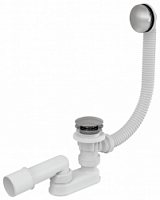 Превью фото Сифон для ванны AlcaPlast CLICK/CLACK, металл A504CKM № 1