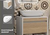 Тумба подвесная с раковиной для ванной 55 см Teymi Ritta корпус белый фасад дуб раковина Ellie 60 F15198 № 16