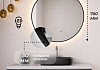 Зеркало настенное с подсветкой круглое в ванную Teymi Valo Black D700 LED сенсор T20714 T20714 № 3