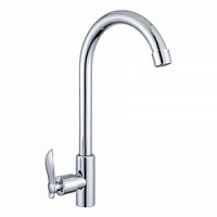 Превью фото Кран на одну воду Potato, нержавеющая сталь, угол поворота 90°, хром P4180 № 1