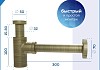 Сифон для раковины в ванную Teymi Iva бронза матовый T140201 № 4