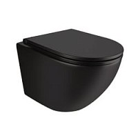 Превью фото Унитаз GROSSMAN GR-4455BMS черный матовый подвесной безободковый с тонкой крышкой № 1