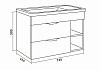 Тумба подвесная Grossman ФОРТА-80 см с 2-я ящ.дуб галифакс 108004 108004 № 4