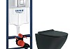 Комплект 3 в 1 инсталляция Grohe Rapid SL + Унитаз подвесной Teymi Lina Pro Vortex Black + кнопка хром F18123 № 24