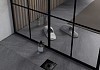 Трап для душа с сухим затвором вертикальный выпуск Teymi Helmi 10х10 c решеткой черный T90321 № 7