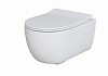 Унитаз подвесной Abner 103T20101R 545x360x330 БЕЛЫЙ матовый безободковый с тонкой крышкой