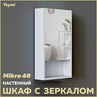 Превью фото Зеркальный шкаф Teymi Mikra 40, белый T60713 № 1
