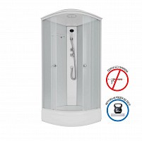 Превью фото Душевая кабина Niagara Eco NG-5304-14 90х90х215 средний поддон, стекло матовое белые профиля № 1