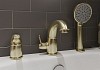 Смеситель на борт ванны на 3 отверстия с керамическим дивертором, бронза, Oldie, IDDIS, OLDBR30i07 № 3