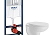 Комплект 7 в 1 инсталляция Grohe Rapid SL унитаз подвесной безободковый Teymi Hanna кнопка хром F18326 № 15