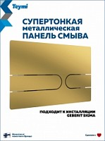 Превью фото Клавиша смыва Teymi Martta двойной смыв золото глянцевый T70219 № 1