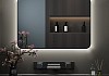 Зеркало настенное с подсветкой в ванную Teymi Solli Black Soft Line 100x70 LED сенсор на взмах T20231S T20231S № 8